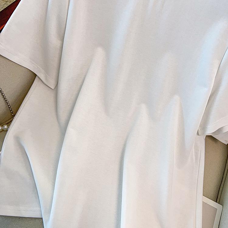 2026 Summer Plus Size Women's Solid Color Slimming Short Sleeve Top - Round Neck, Loose Fit