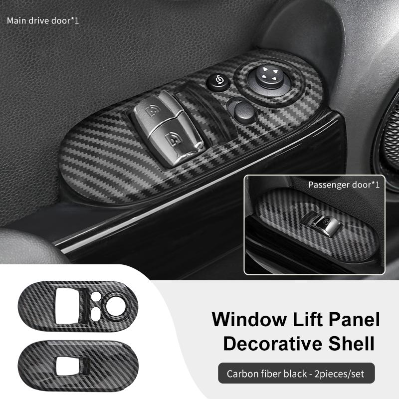 Car Window Lift Panel Decorative Shell For MINI COOPER S JCW F56 2014- ABS Car Window Button Interior Decoration Accessories