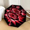 Red Rose Auto Open Close Umbrella - Portable Folding Design with 8-Bone Iron Frame, Perfect for Outdoor, Festive Gifts, Travel, Daily Use, a