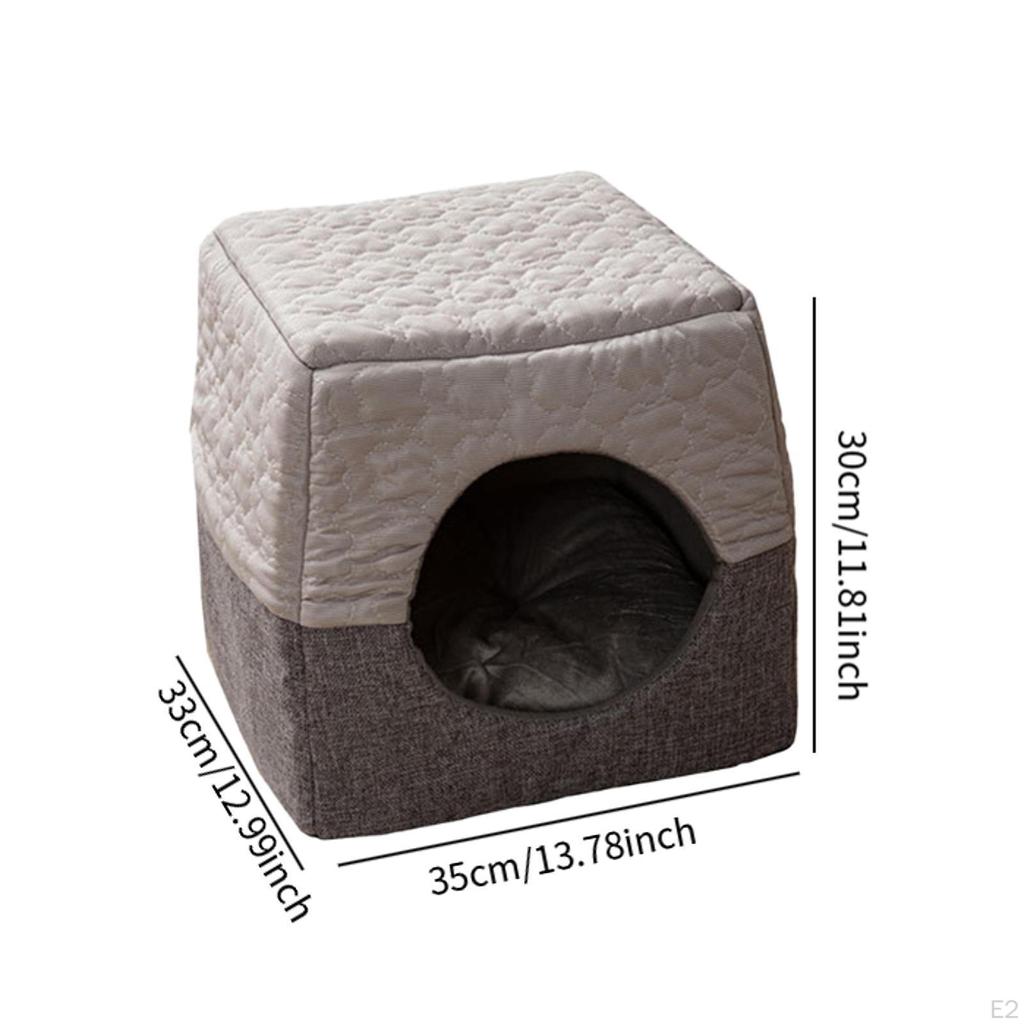 Cat House Semi-closed Multifunction Soft Pet Hideaway for Kitten Rabbit Dog