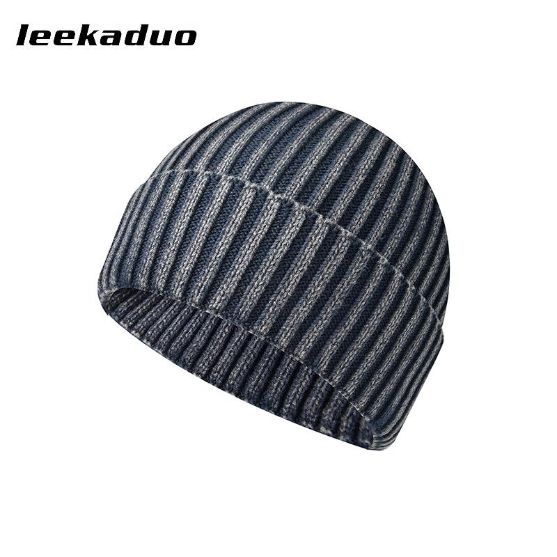 Light plate retro knitted hat graphite washed old wool hat men's and women's street casual warm cover head cold hat