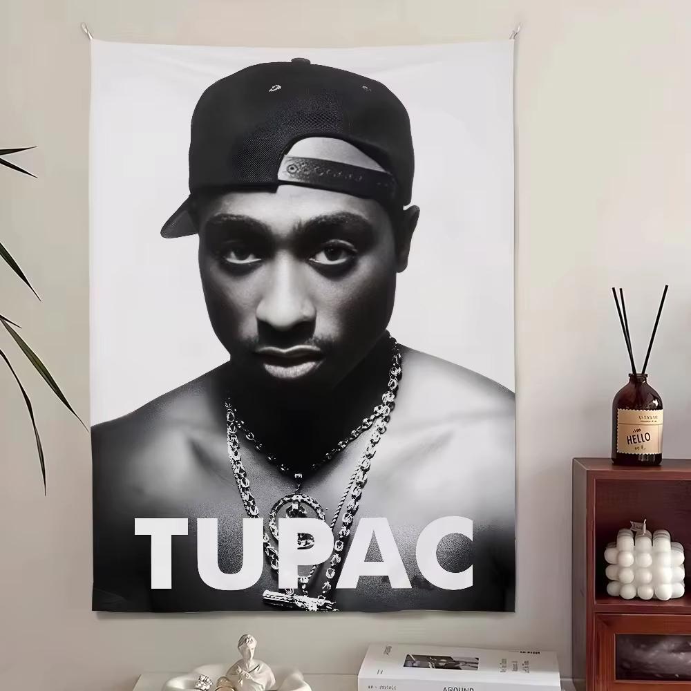 

SShakur Rapper Album Tapestry Wall Art Bedroom Decor Backdrop Banner Ideal for Home Living Room Decoration 74x94cm(29x37in)