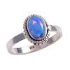 Natural Ethiopian Opal Gemstone Handmade 925 Solid Sterling Silver Ring S.7 f2y83