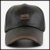 Casual Leather Cap Hat Running Outdoor CA723 [White Fang] Women's Men's (Black)