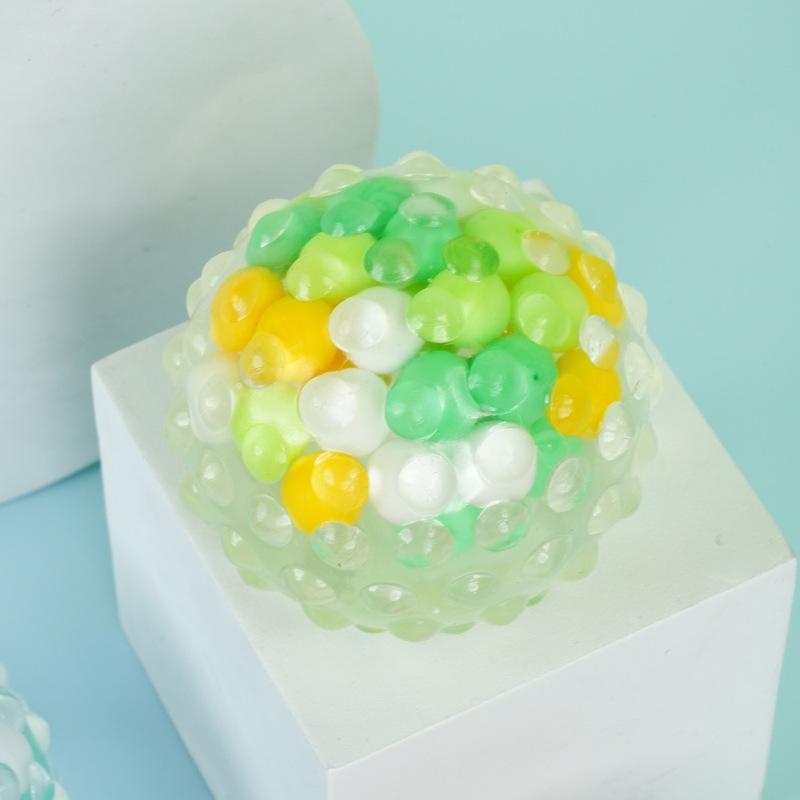 

Четырехцветный красочный шарик для сжатия и вытягивания, выпуклый шарик с вентиляционным отверстием для водного поло, креативная игрушка для декомпрессии, декомпрессия отскока шартрёз