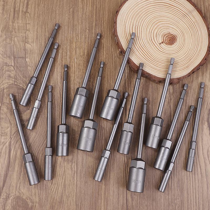 1Pc 5.5-19Mm Lengthen Electric Drill Socket Head Bolt Nut Driver Bit Impact Drill Bits Adapter Socket Wrench Extension Bar 150Mm