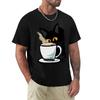 Coffee Cat Tshirt Plus Size Loose Fit Tshirt