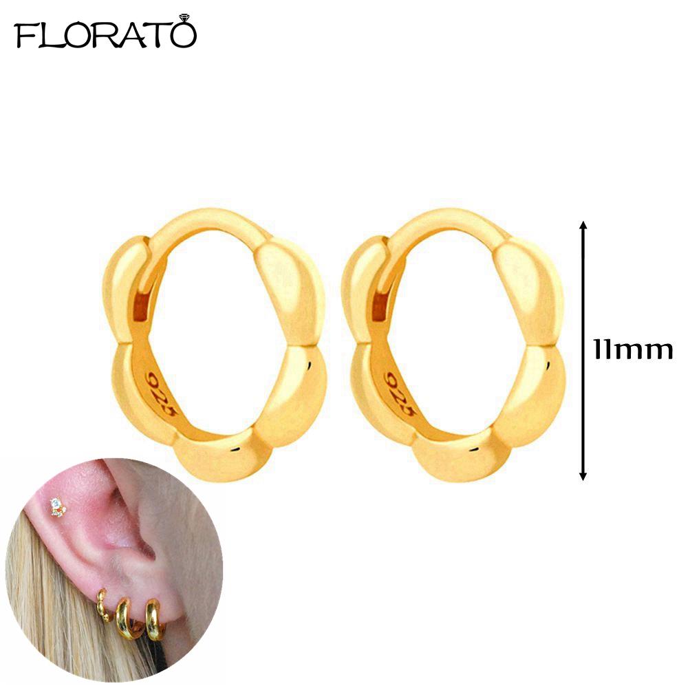 925 Silver Needle 11/13mm Small Hoop Earrings for Women Circle Piercing Huggie Earrings Multicolor Zircon Earrings Party Jewelry