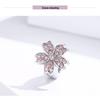 Yinziyun Cherry Blossom Silicone S925 Silver Beads for DIY Fashion Bracelets (SCC1291)