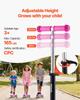 Kick Scooter for Kids Ages 3+, 3-Wheel Toddler Scooter with Light-Up Wheels, Adjustable Height Handlebar, Wide Anti-Slip Deck, Lightweight Aluminum