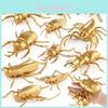 Realistisches Miniatur-Insektenmodell-Set mit Goldenen Hirschkäfern Skorpionen und Bienen für Sammler und Bildungszwecke