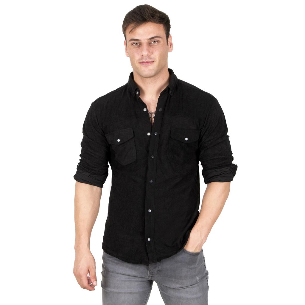 

Мужская замшевая рубашка DeepSEA на кнопках 2302325