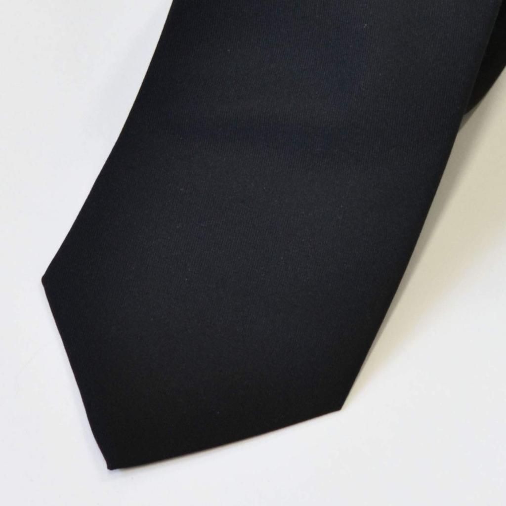 [Tuxedo Station] Silk Tie, Black, Formal Wear, Plain, Stylish, Men's, Weddings and Funerals