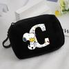 Snoopy Coin Purse Kawaii Cartoon Mini Wallet Man Woman Zipper Purse Fashion Anime Black Money Card Storage Bags Birthday Gift
