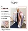 Flower landscape silk scarf versatile high-end printing simulation silk square scarf shawl neck small square scarf headscarf female