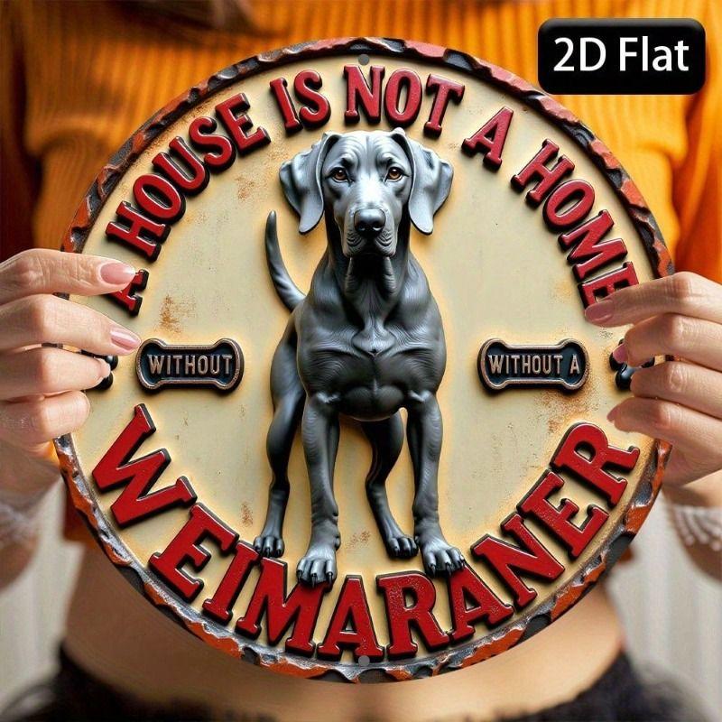Round Retro Tin Sign Metal Wall Art 20x20cm for Living Room Balcony Home Decor