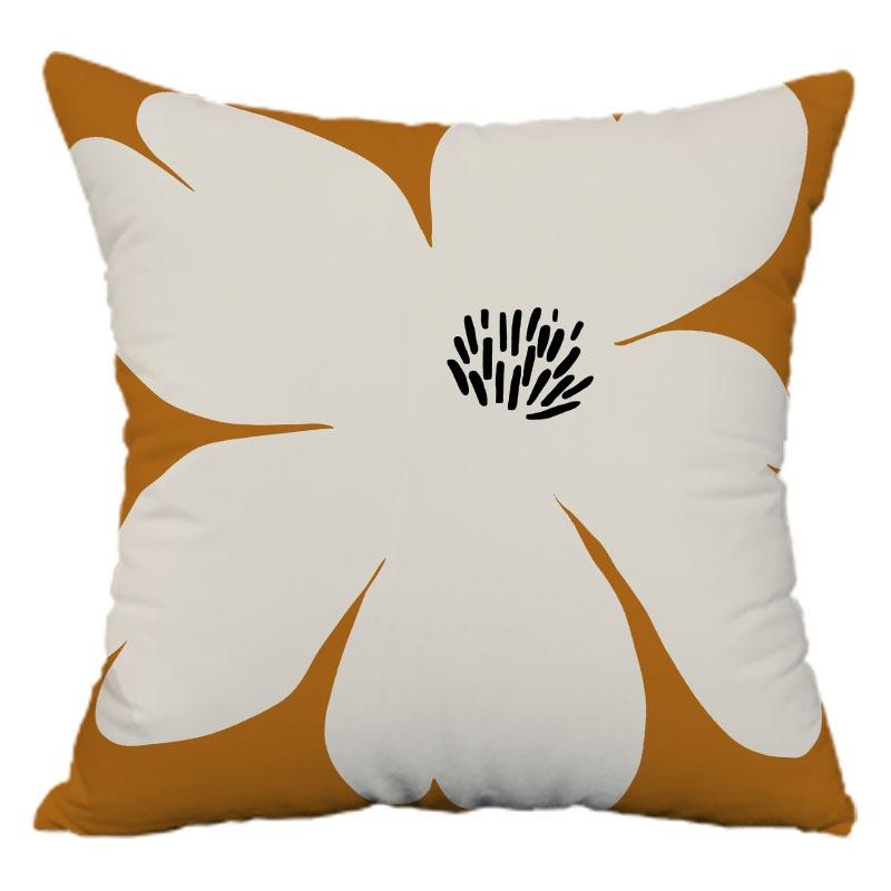 Simple Flower Pattern Pillowcase Dormitory Decoration Office Living Room Sofa Home Pillowcase