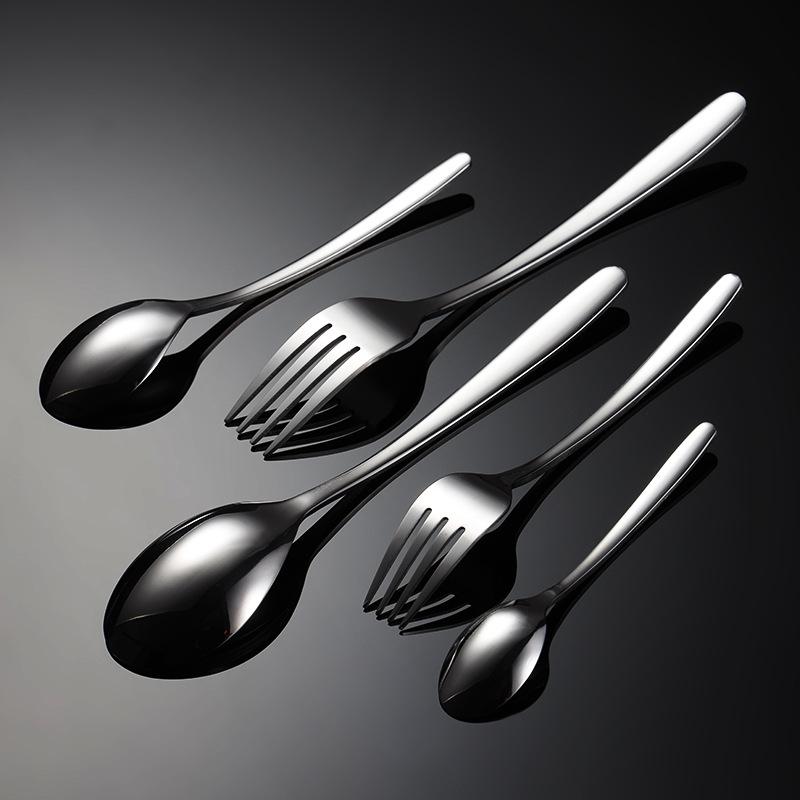410 stainless steel heavy elegant knife and fork spoon western tableware hotel supplies multi-specification mirror throw