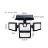 141 LED 3 Heads Adjustable Design IP 65 Waterproof Outdoor Garden Solar Lamp Powered Sunlight Solar Wall Mounted Street Light