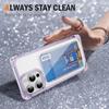For iPhone 15 Pro Max Case Reinforced Corners TPU + Acrylic Phone Cover with Kickstand Card Holder