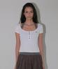 ORDINARY HOLIDAY Halter Layered Short Sleeve Set [White]