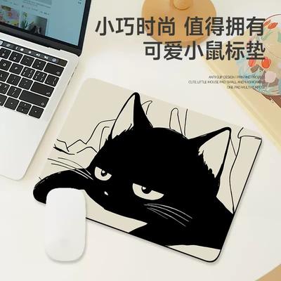 Cute Cat Office Desk Pad Male and Female Computer Keyboard Pad Cartoon Student Desk Pad Cartoon Black Cat Mouse Pad