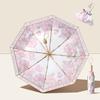 Three-Fold 8-Bone Double-Layer Double-Flower Vinyl Sun Protection Umbrella Uv Protection For Women Sun And Rain Dual-Purpose Sun