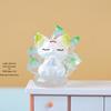 Fox Trend Playful Resin Figurine: Cute Grain Crafts for Desktop Decor