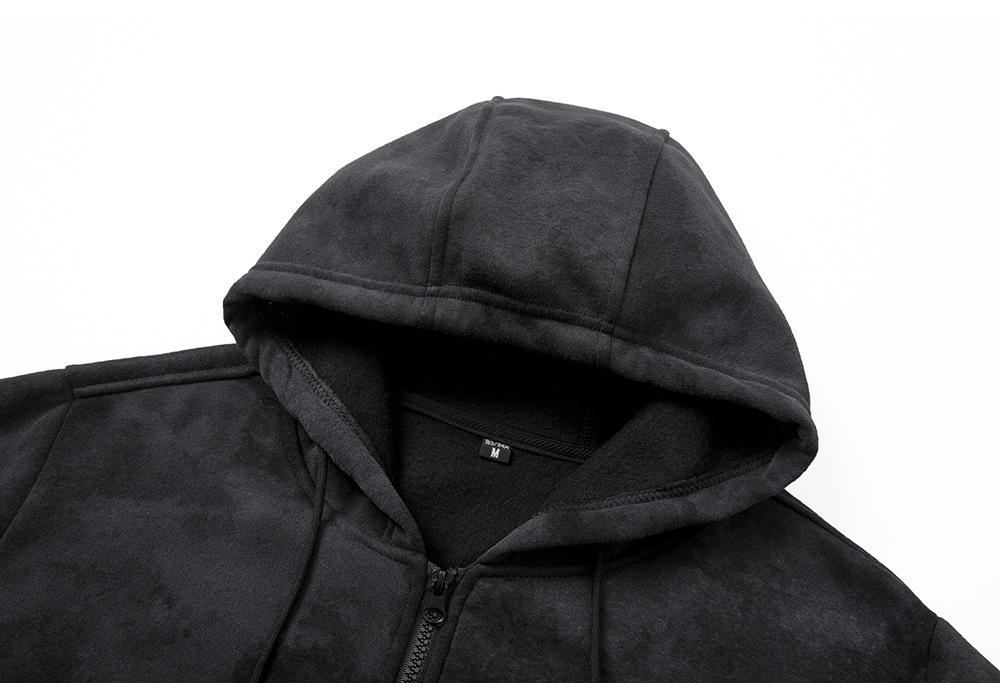 Men's Versatile Zipper Hooded Jacket for Spring & Autumn - Casual Sporty European Size Hoodie Cardigan