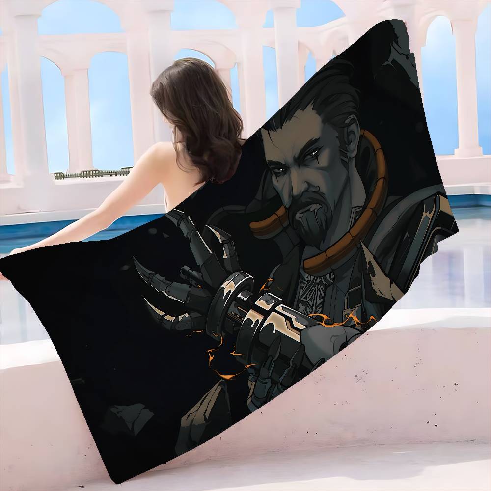 FPS Classic V-Valorants Microfiber Blanket Quick Drying Beach Towels Oversized Printing Super Absorbent Pool Towel Blanket