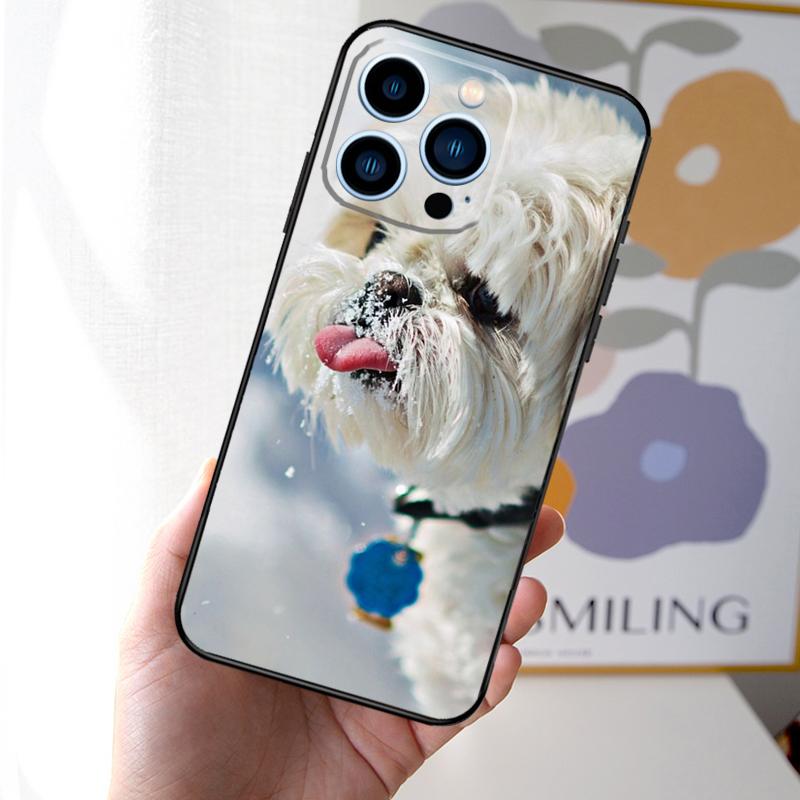Shih Tzu Puppy Dogs Case Coque For iPhone 11 12 Pro Max Mini X XS XR 7 8 Plus Cover For iPhone 13 Pro Max Case