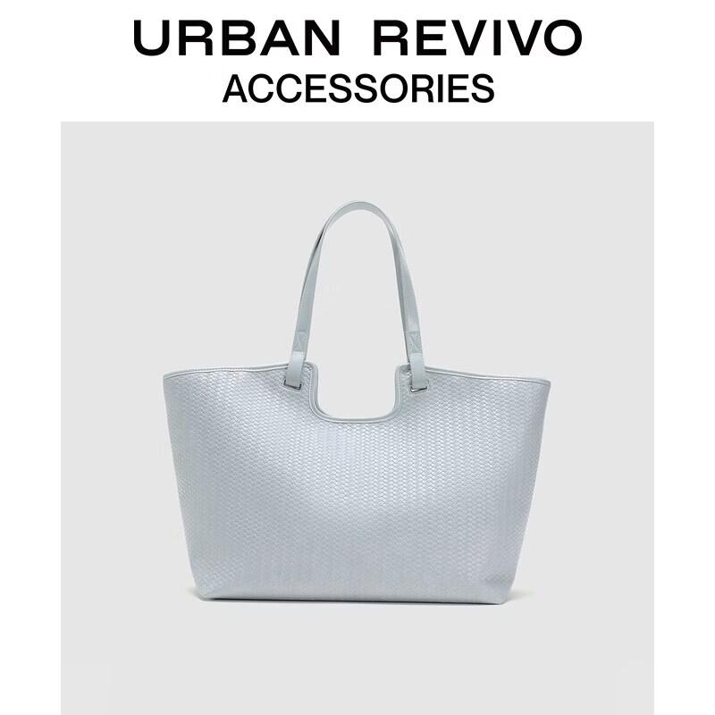 URBAN REVIVO 2026 Summer Woven Tote Shoulder Bag One Size
