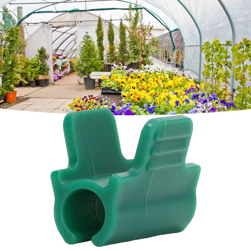 24pcs Greenhouse Clamps Single Head Row Cover Netting Tunnel Hoop Clips Insect Proof Shed Film Shading Net Rod Clips