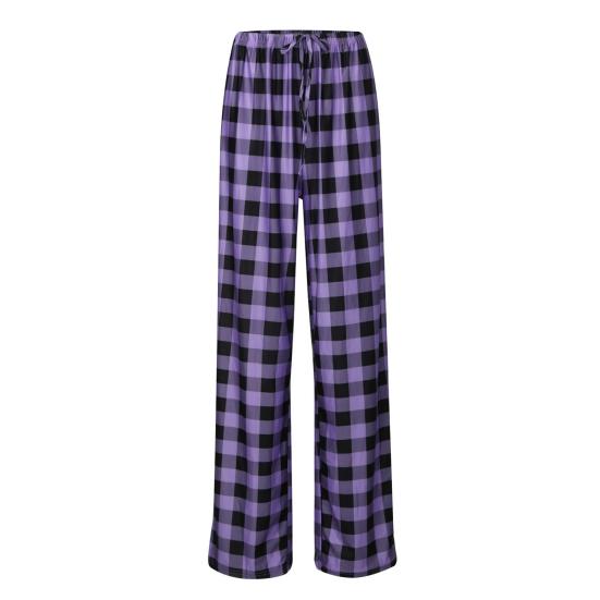 Women Pajama Pants Elastic Drawstring Waist Straight Wide Leg Casual Comfy Stretchy Sleep Bottoms Daily Wear