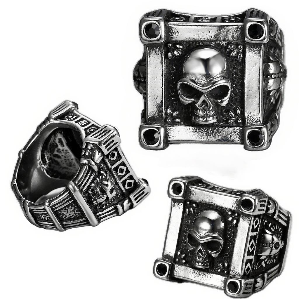 Personalized Men'S Punk Skull Jewelry Gothic Rock Ring