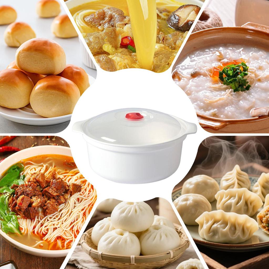 Microwave Heating Steamer with Lid Handle Household Large Capacity Steamer Kitchen Steamer Box Steamer Rack Can Exhaust Steam