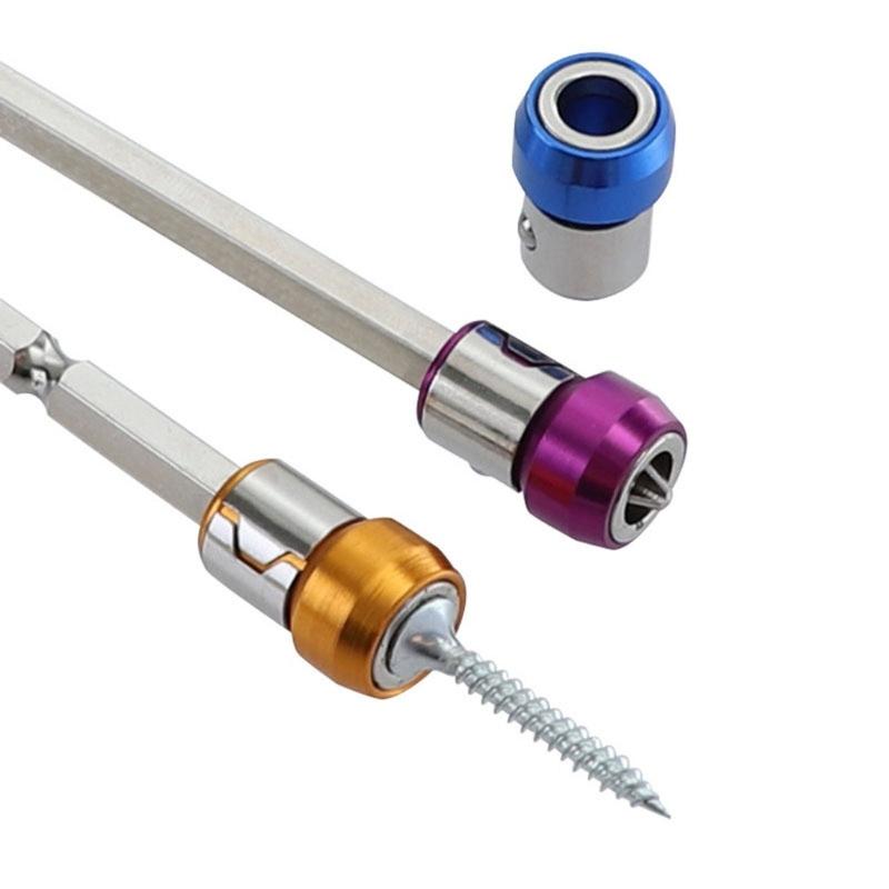 Pack of 4 Screwdriver Magnetizer Drill Bit Protective Cover Strong Screwdriver Protective Cover Home Improvement
