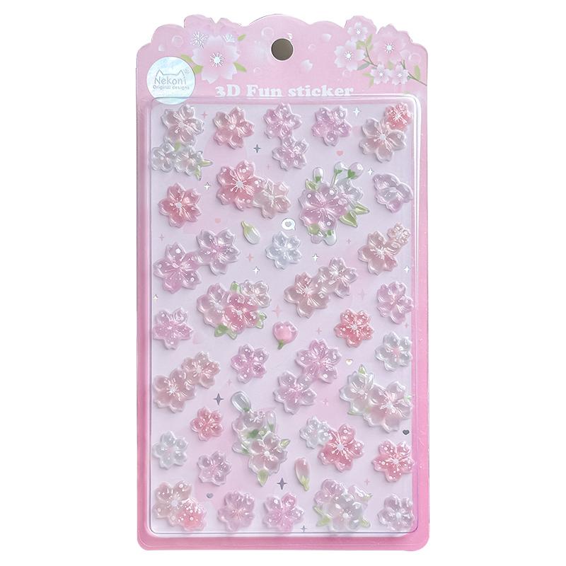 Korean Import NEKONI Cartoon 3D Relief Animals Stickers Scrapbooking Diy Journal Stationery Sticker Deco Office Supplies