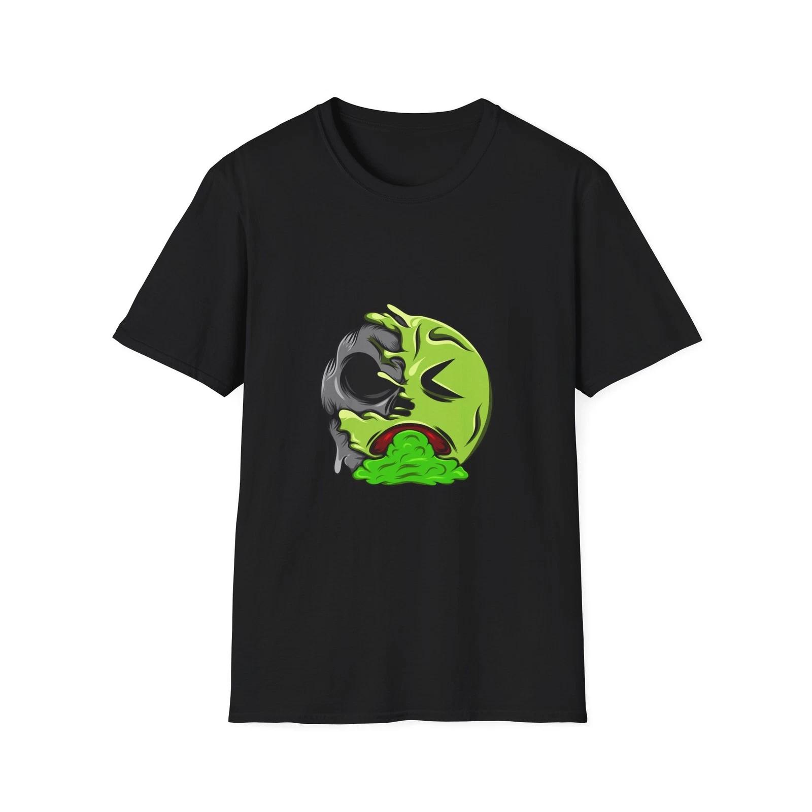 Ghoulish Yin Yang T-Shirt, Unisex Graphic Tee, Halloween Apparel, Trendy [...] L