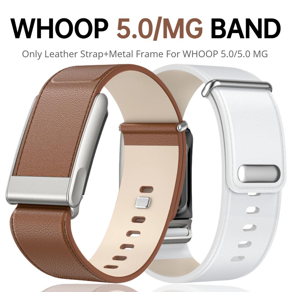 Pro Whoop 5.0/5.0MG Řemínky k hodinkám Pásky z pravé kůže Kompatibilní s náramkem WHOOP ONE Fitness Tracker Whoop Life EKG Pásky