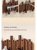 Piano Key Wall-Mounted Solid Wood Coat Rack for Entryway & Bedroom