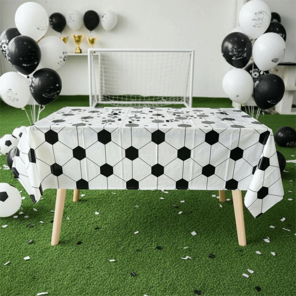 2PCS Stain-resistant Football Theme Disposable Tablecloth Waterproof Football Sport Table Linen  Boy