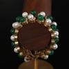 Second-Hand Vintage High-End Retro Style Court Temperament Niche Fashion White Green White Red Agate Bracelet