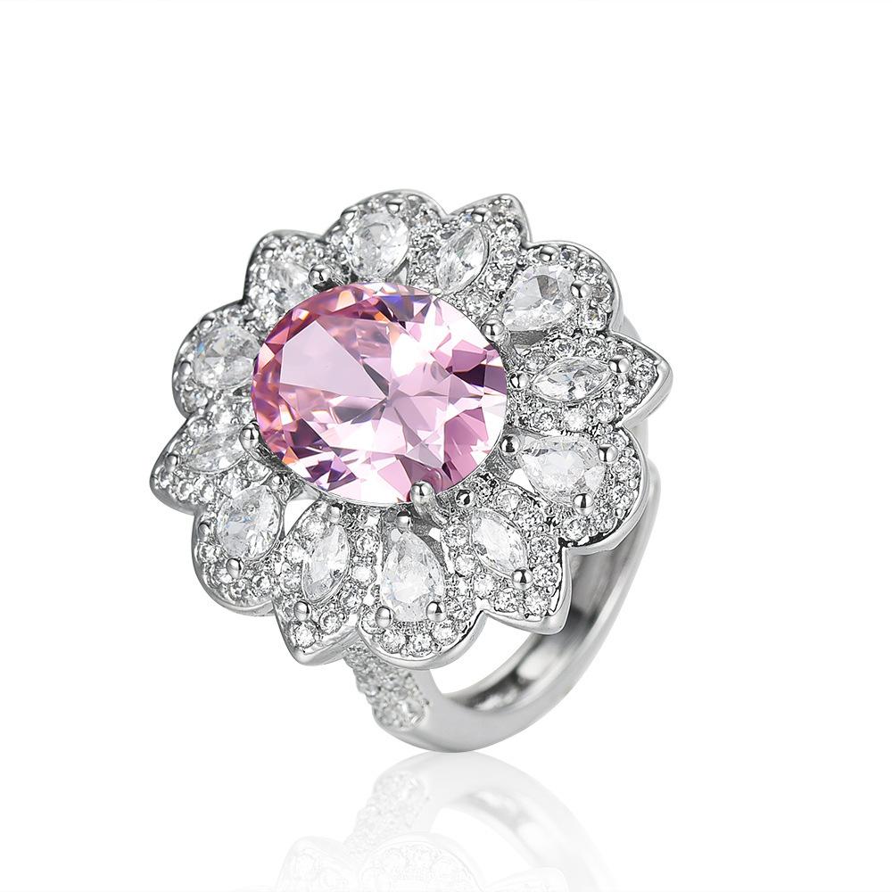 Hot mining explosion full of diamonds, colorful treasures, large flower necklaces, rings, European and American studs.