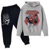 Kids Trendy Printed Pullover Hoodie and Sweatpants Set - Loose Fit Long Sleeve Casual 2 Piece Outfit