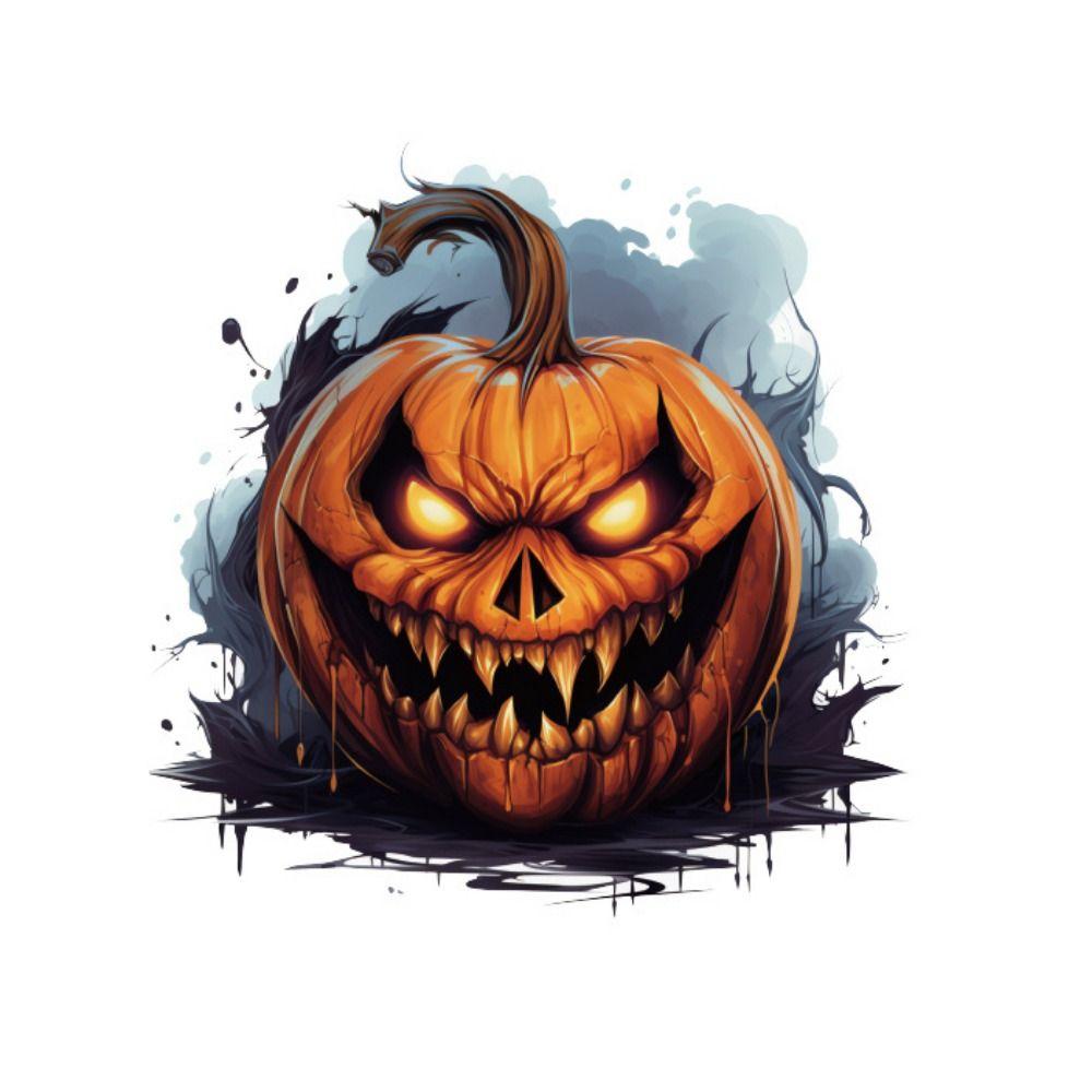 

DIY Pumpkin Fangs Wall Stickers Self-adhesive Halloween Toilet Stickers Bathroom style 2