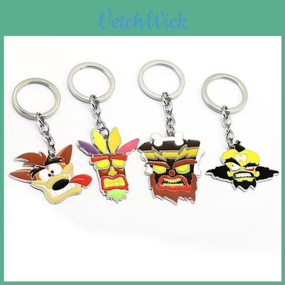 Hochwertige Crash Bandicoot Actionfigur Aku Maske Dr. Neo Cortex Schlüsselanhänger Anhänger