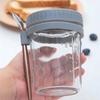 Hoher Borosilikatglas Overnight Oats Becher Haferflockenbehälter Mit Deckel Und Hängendem Löffel Für Frühstück Büro Fitnessstudio