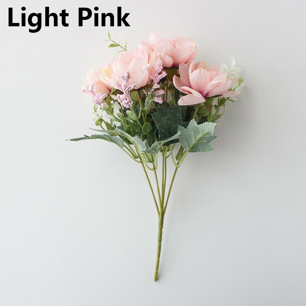 

Vivid Wedding Supplies DIY Crafts Desktop Decor Artificial Flower Silk Freesia Fake Bouquet світло-рожевий колір