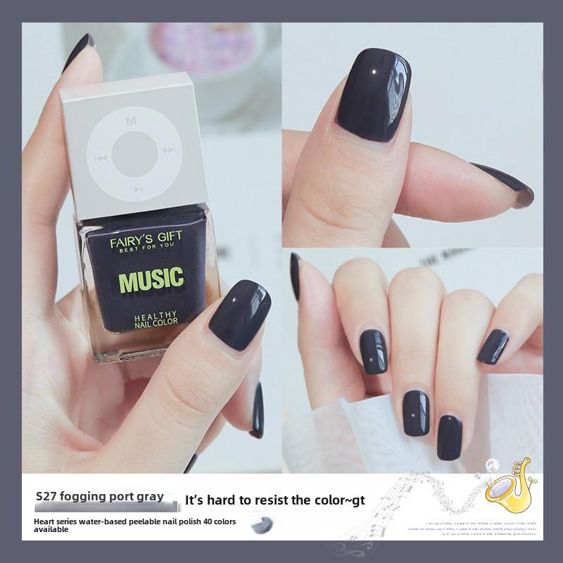 New Water-based Nail Polish, No-bake, Long-lasting, Fast-drying Peelable Nail Polish, Odorless, Transparent and White Nail Polish